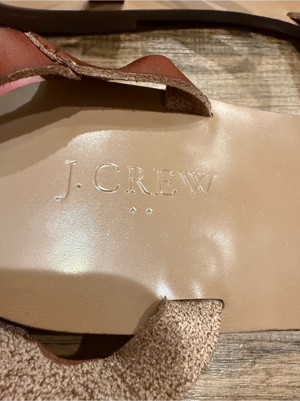 J. Crew Brown Leather Crisscross Ankle Strap Sandals - Picture 3 of 8